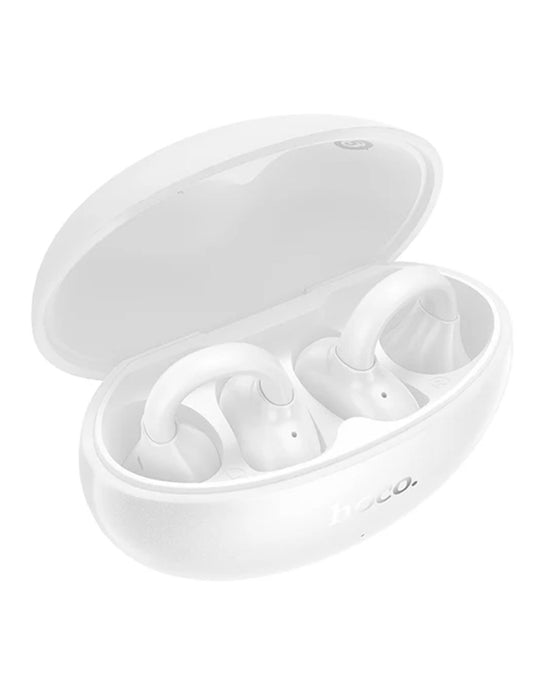 Hoco Open-Ear TWS Clip-On Earbuds with 6 Hours, Hoco Music App (EA8) - White