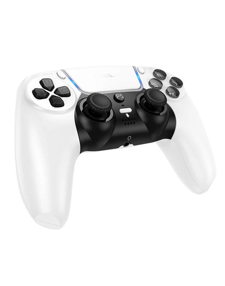 Hoco PS5 Wireless Gaming Controller With Dual-Motor Haptics & Integrated Audio (GA32) - White