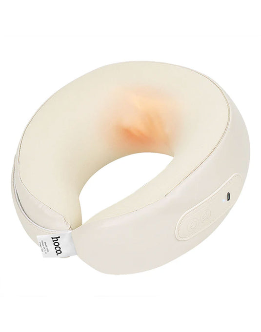 Hoco Portable Electric Neck Massager With Soothing Heat Feature (HP53) - White
