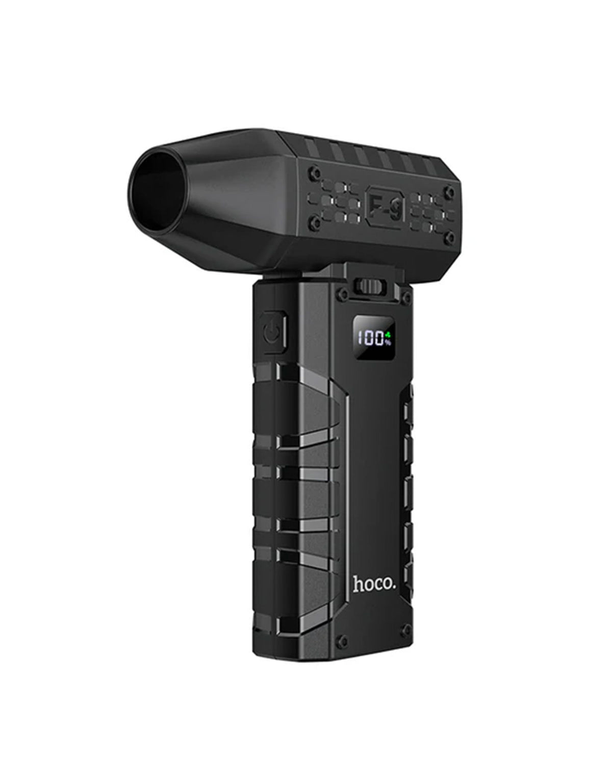 Hoco Portable High-Power Fan with 80,000 RPM Ultra-High Speed, Rechargeable Cooling Fan with Digital Display (HX67)