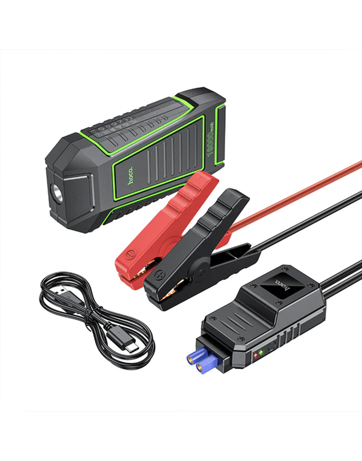 Hoco Portable Smart Car Jump Starter Power Bank Led Light 10000mAh (QS1)