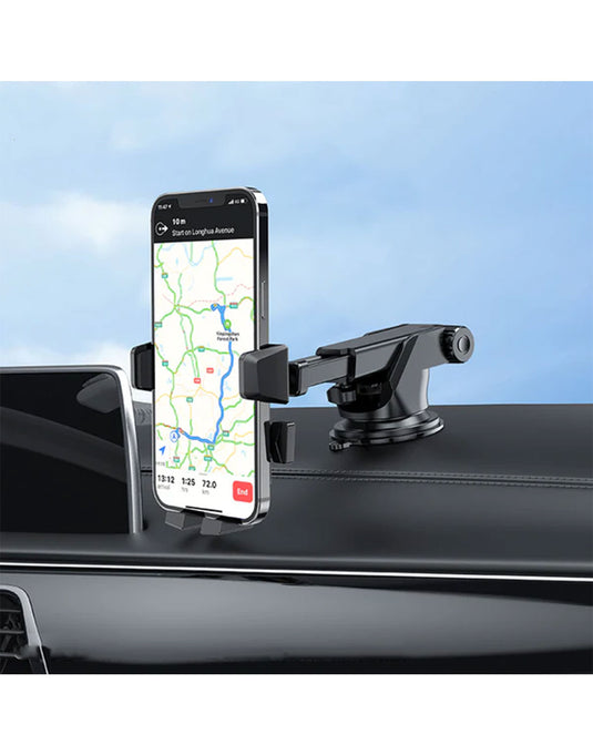 Hoco Premium Easy-Lock Car Phone Holder (CA83) - Black