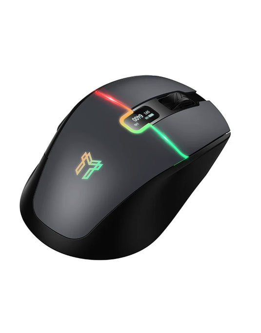Hoco Premium Gaming Mouse LED Display, Wired & Wireless Modes (GM651) - Black