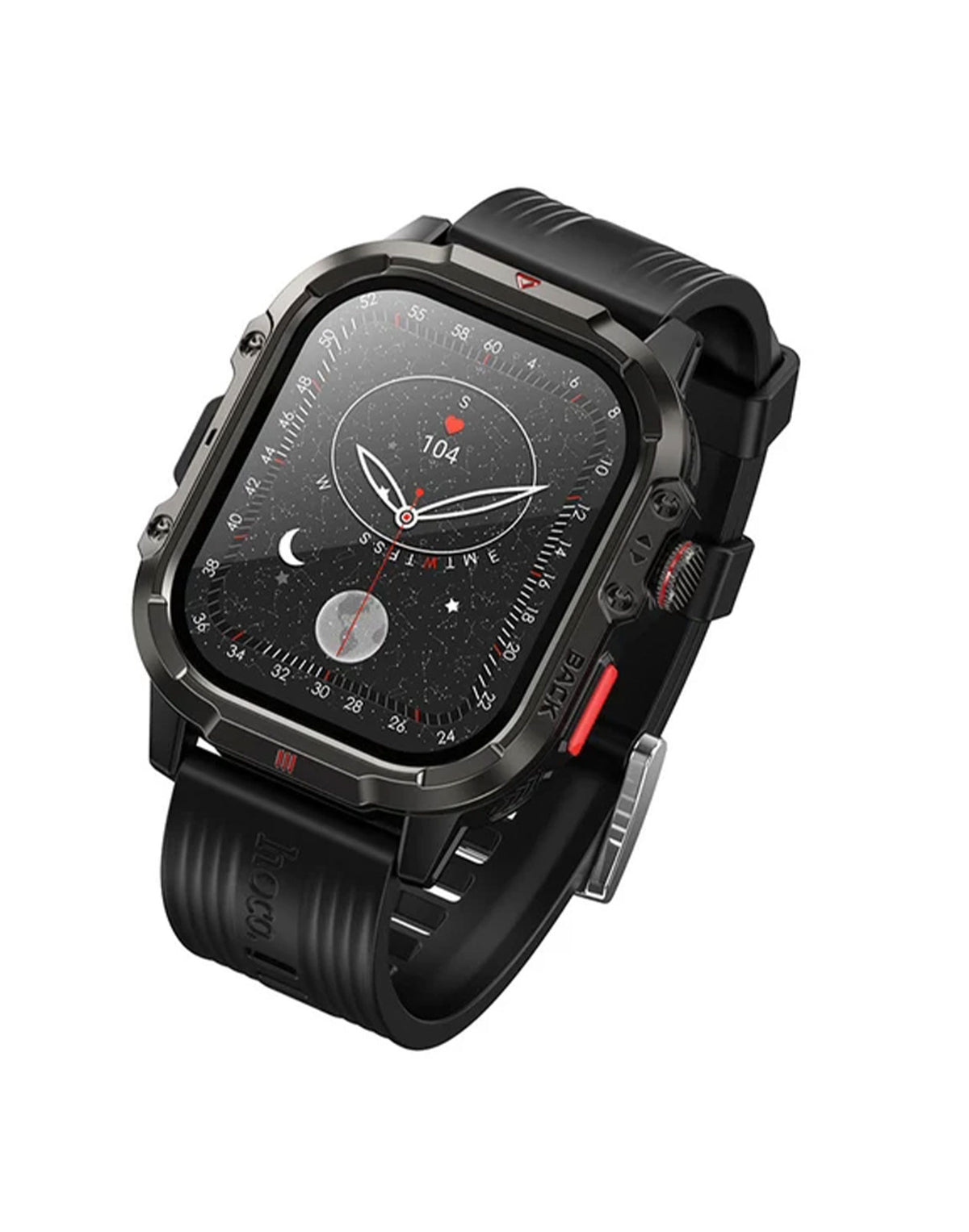 Hoco Rugged Smart Watch With Calling Feature Y45 - Black