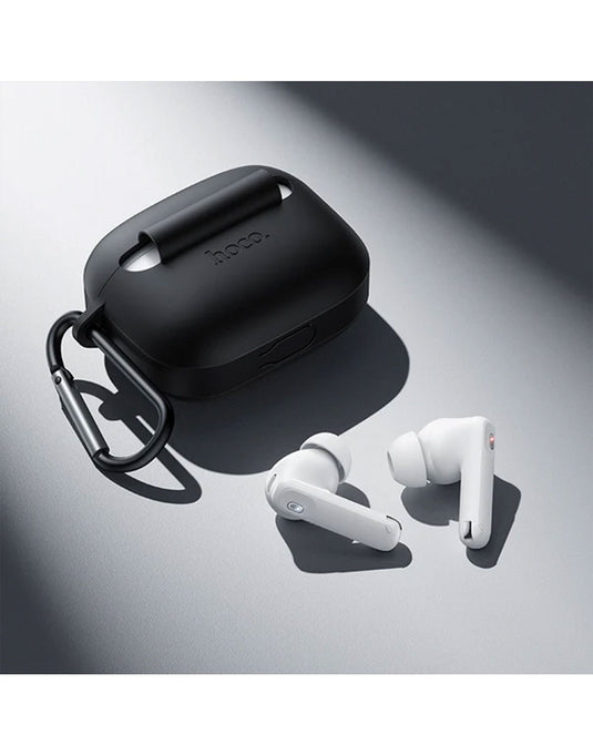 Hoco Semi-In-Ear TWS Earbuds with 7 Hours, Carry Case and Snap Hook (EQ30) - White