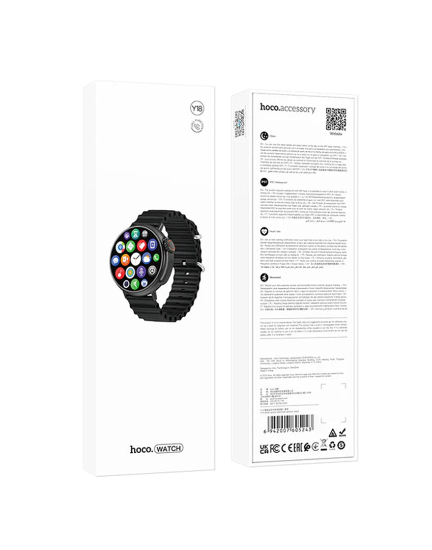 Hoco Smart Sports Watch w/ Call Feature, 5-10 Days Battery Life (Y18)