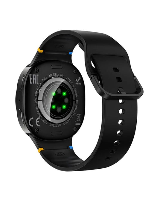 Hoco Smart Watch With Calling Feature Amoled Screen GPS (Y43) - Black