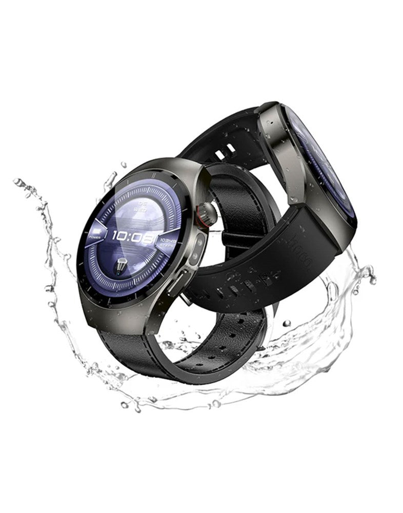Hoco Smart Watch With Calling Feature With 2 Straps (Y40) - Black (Brand New)