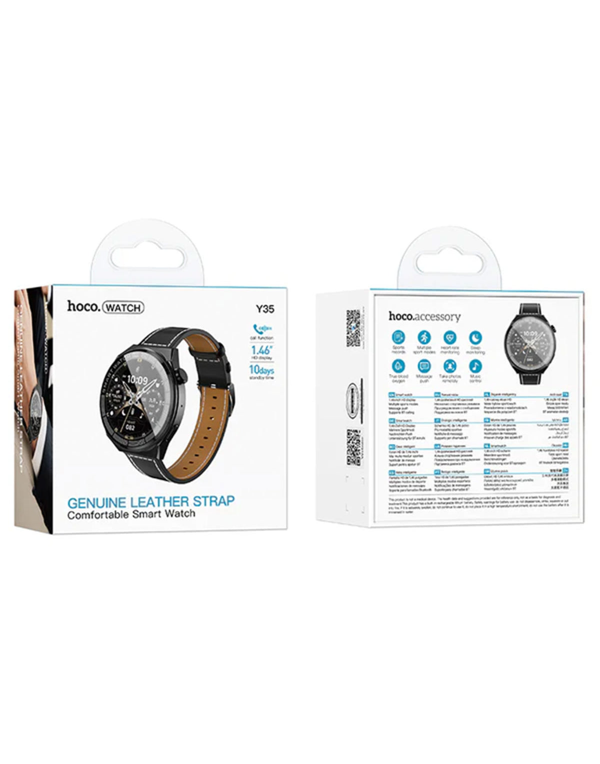 Hoco Smart Watch With Calling Feature (Y35) - Black