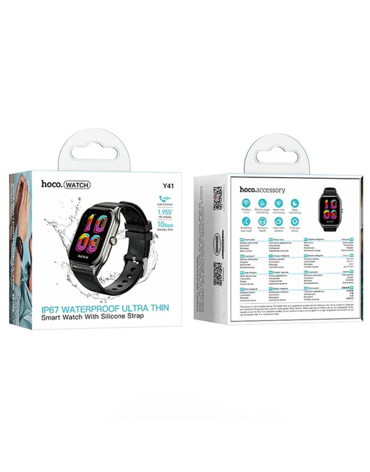 Hoco Smart Watch With Calling Feature (Y41) - Black (Brand New)