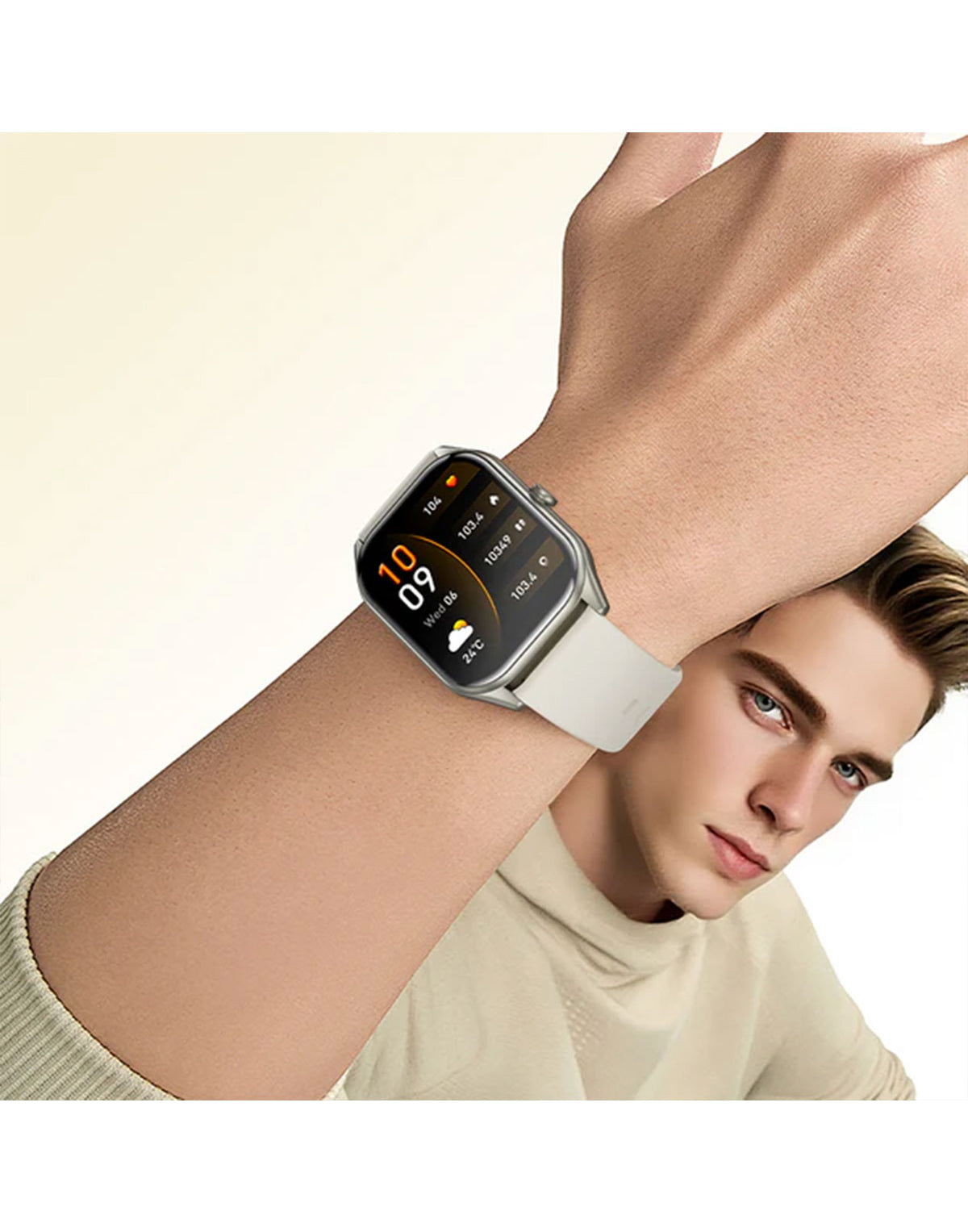 Hoco Smart Watch With Calling Feature (Y41) - White