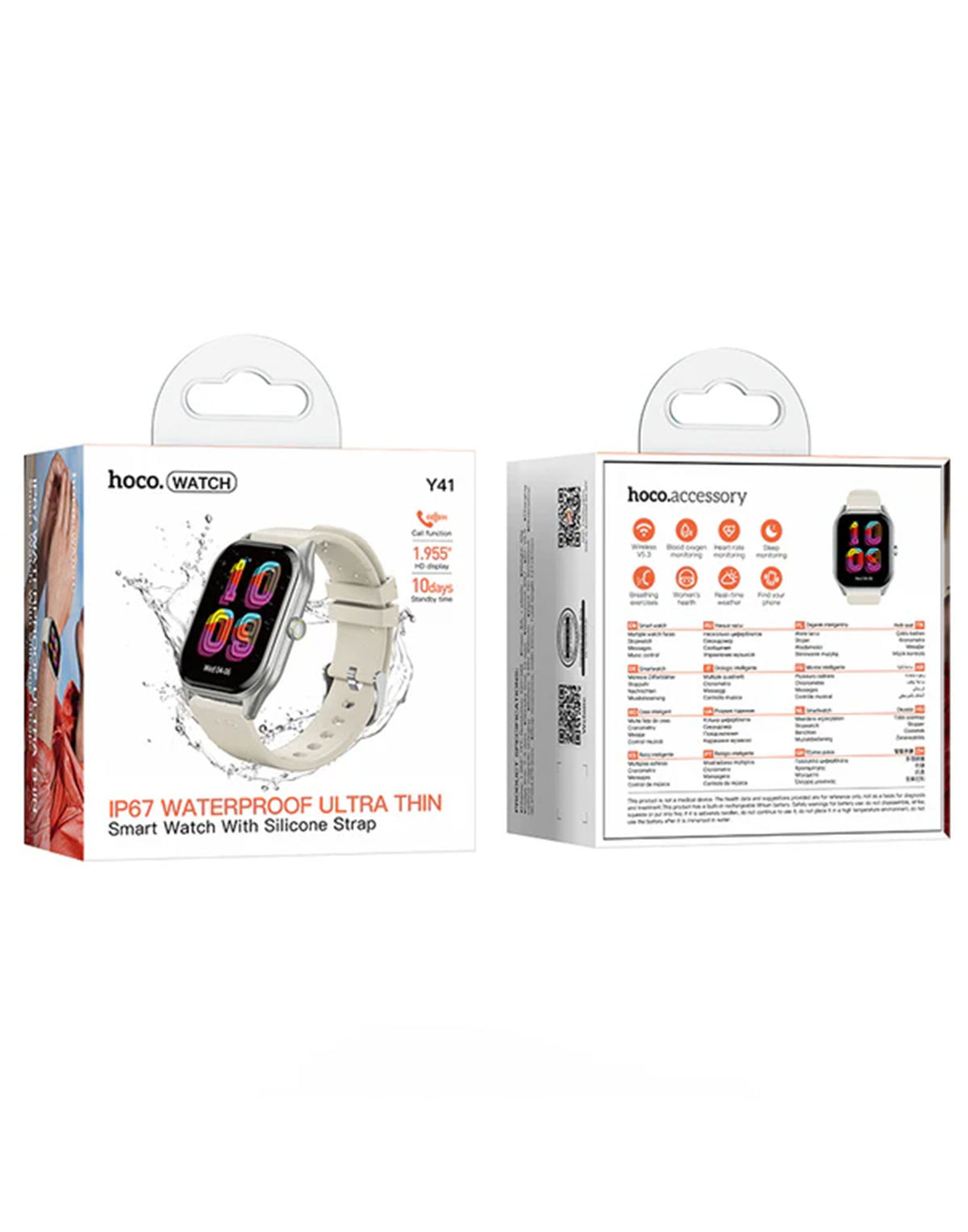 Hoco Smart Watch With Calling Feature (Y41) - White