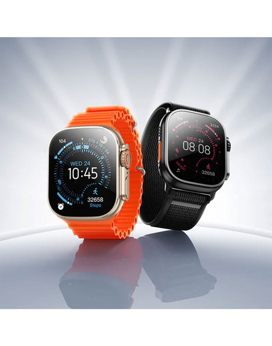 Hoco Smart Watch With Calling Feature (Y42 Ultra) 2 Straps - Black