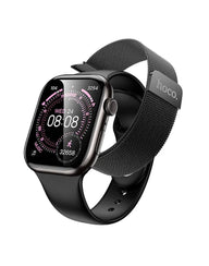 Hoco Smart Watch With Calling Feature (Y42) 2 Straps - Black (Brand New)