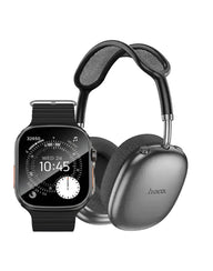 Hoco Smart Watch With Calling Feature (Y23 Ultra) + Bluetooth Headset (W55 Plus) (Bundle Deal)