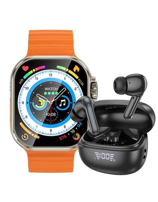 Hoco Smart Watch (Y23 Ultra) + TWS Bluetooth Earbud (EQ5) (Bundle Deal)