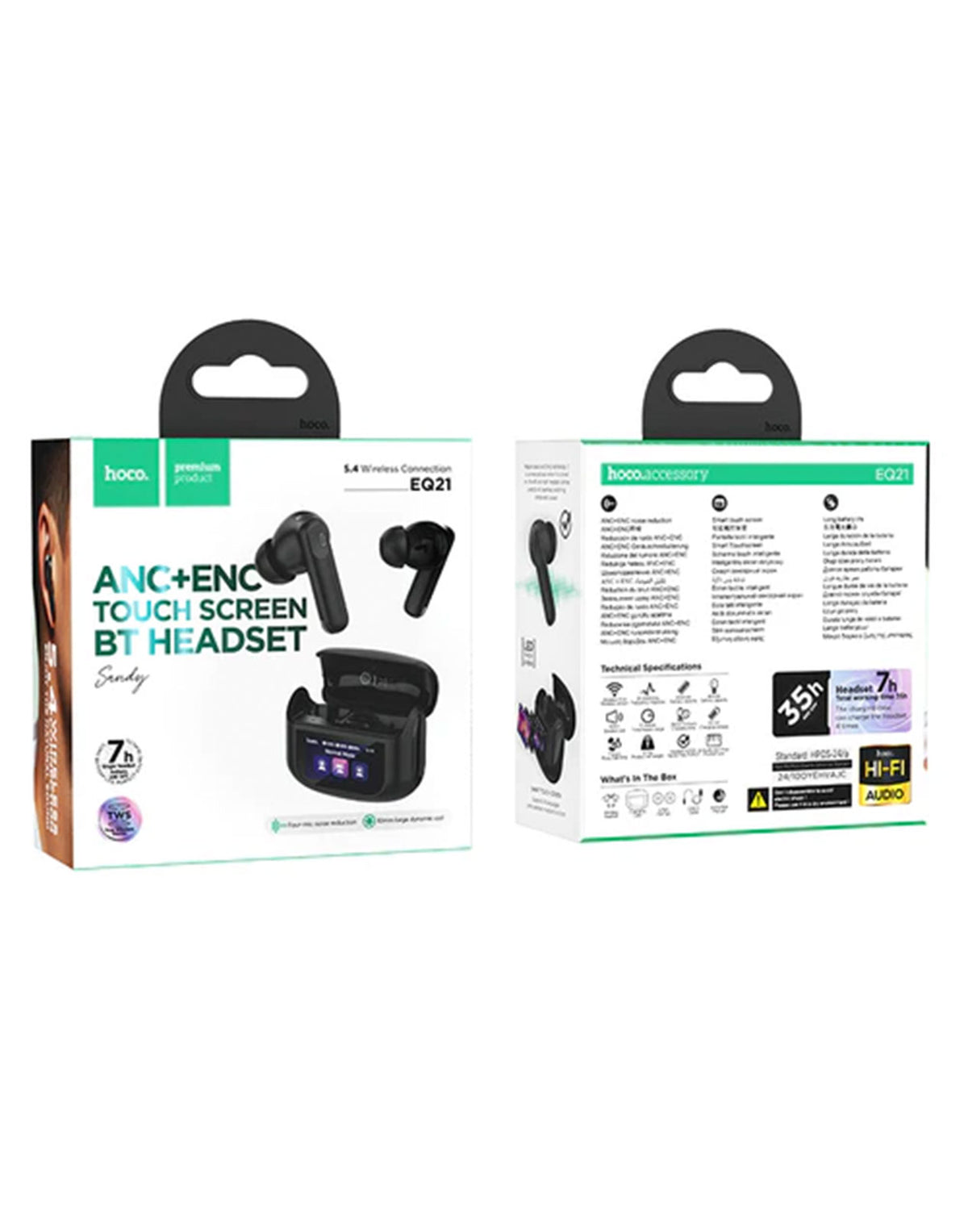 Hoco TWS Bluetooth ANC+ENC Noise Cancelling Earbuds (EQ21)