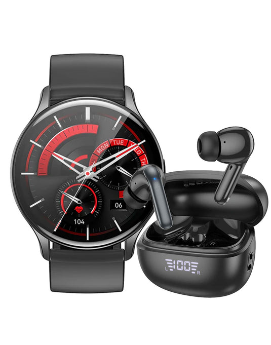 Hoco TWS Bluetooth Earbud (EQ5) + Hoco Smart Watch (Y15) (Bundle Deal)