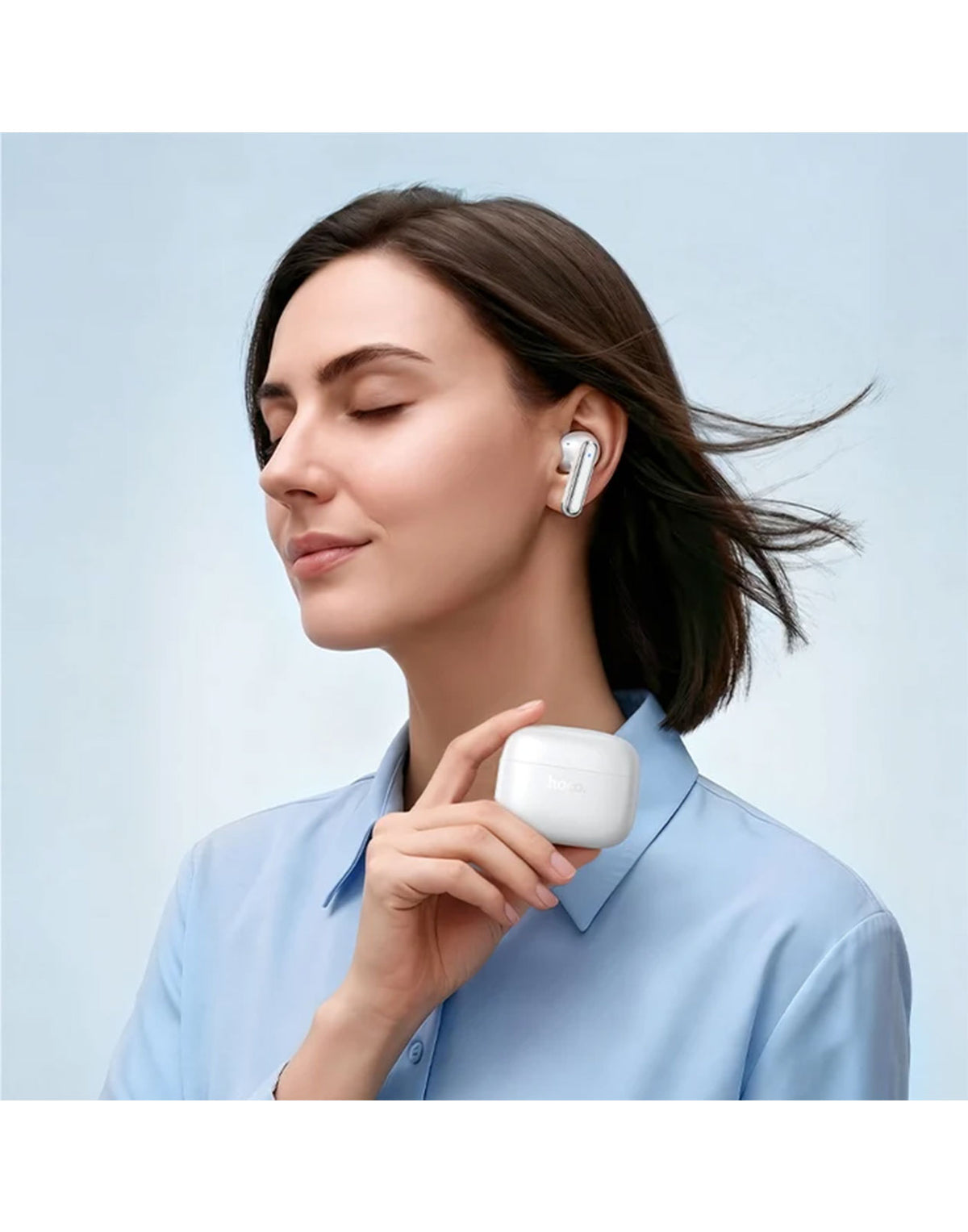 Hoco TWS Bluetooth Earbuds 2-in-1 Design (EQ32) - Black