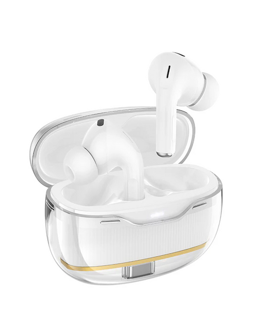Hoco TWS Bluetooth Earbuds With Clear Body (EW54) - White