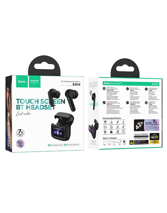 Hoco TWS Earbud w/ LCD Touch Screen, 7 Hours (EQ14)