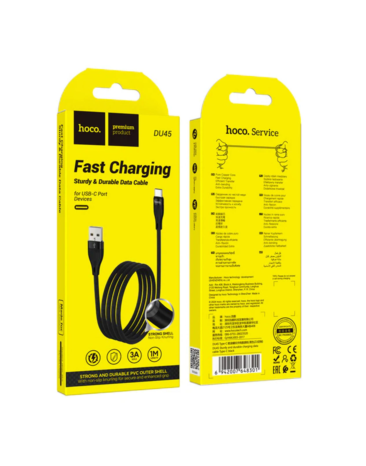 Hoco USB To Type-C Charging Cable (DU45)