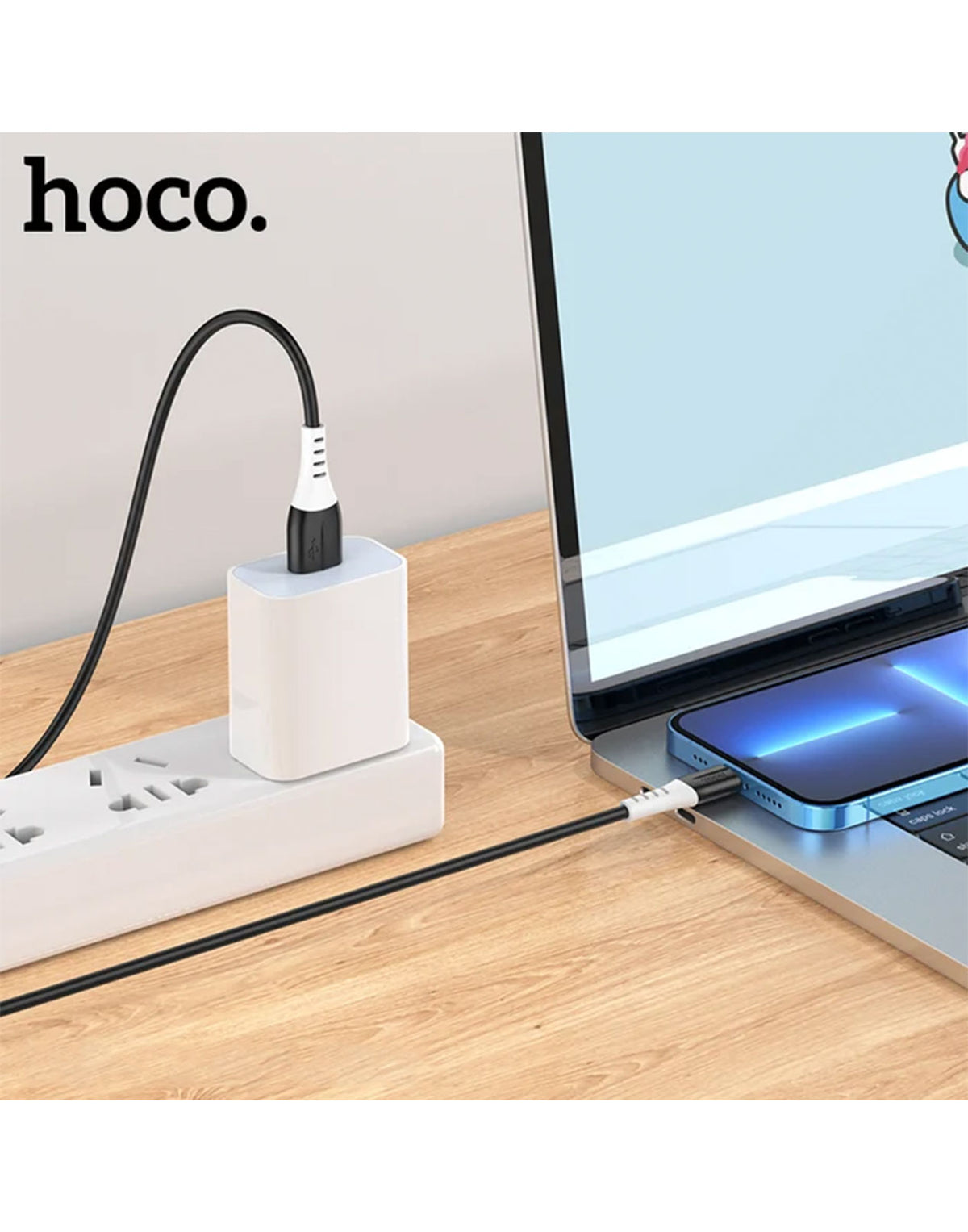 Hoco Ultra Soft Silicon Cable (X82) - Lightning - Black