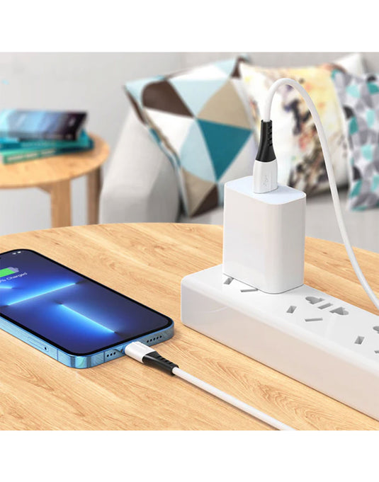 Hoco Ultra Soft Silicon Lightning Cable (X82) - White
