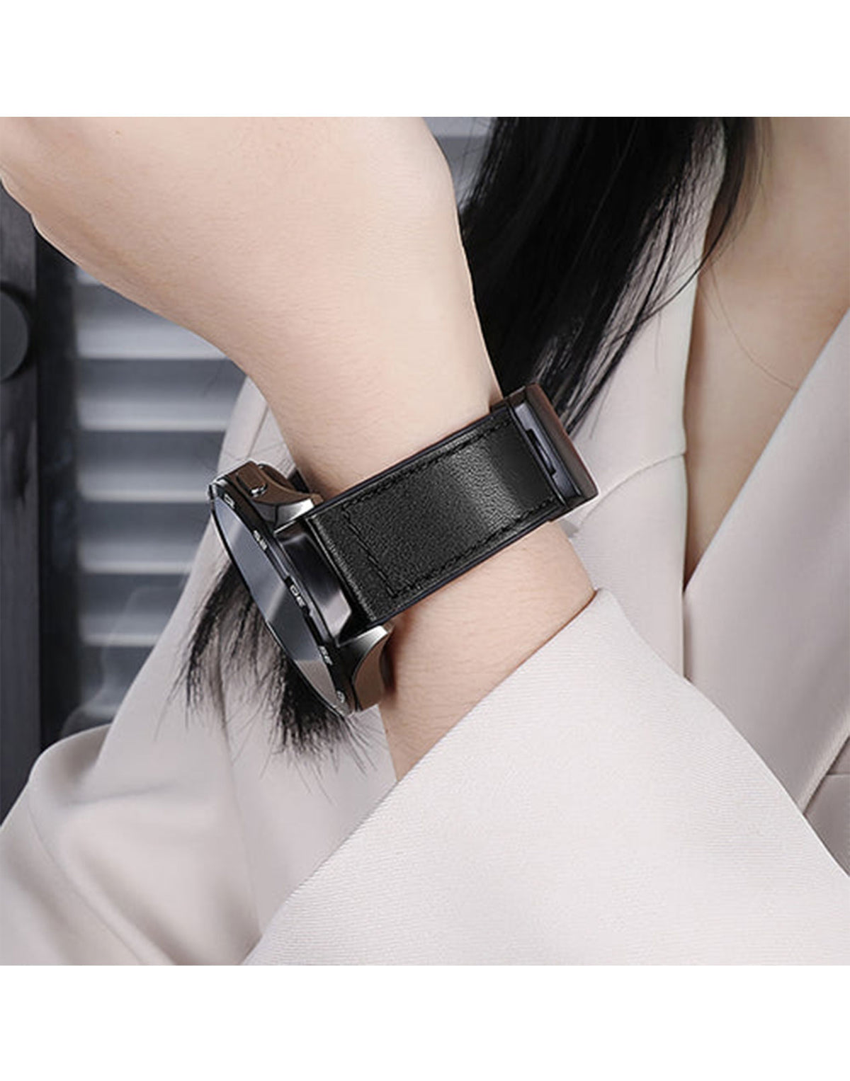 Hoco Universal Leather Watch Strap 22MM (WH18) - Black