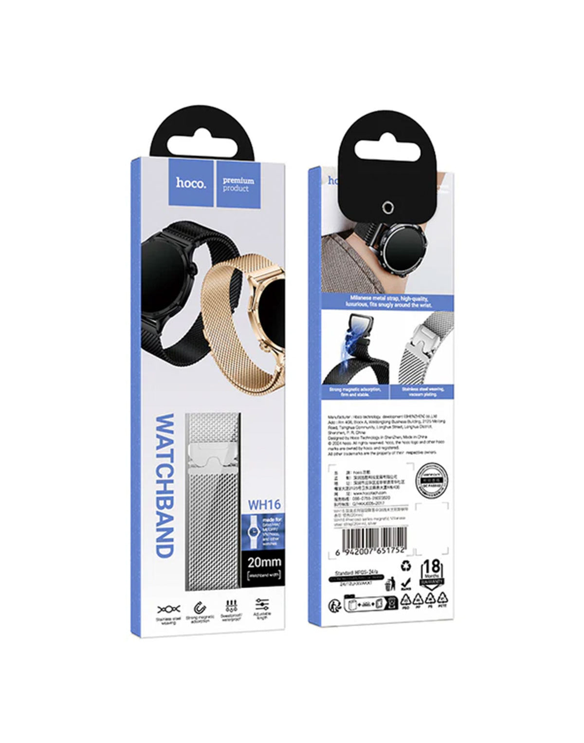 Hoco Universal Metallic Watch Strap 22MM (WH16)
