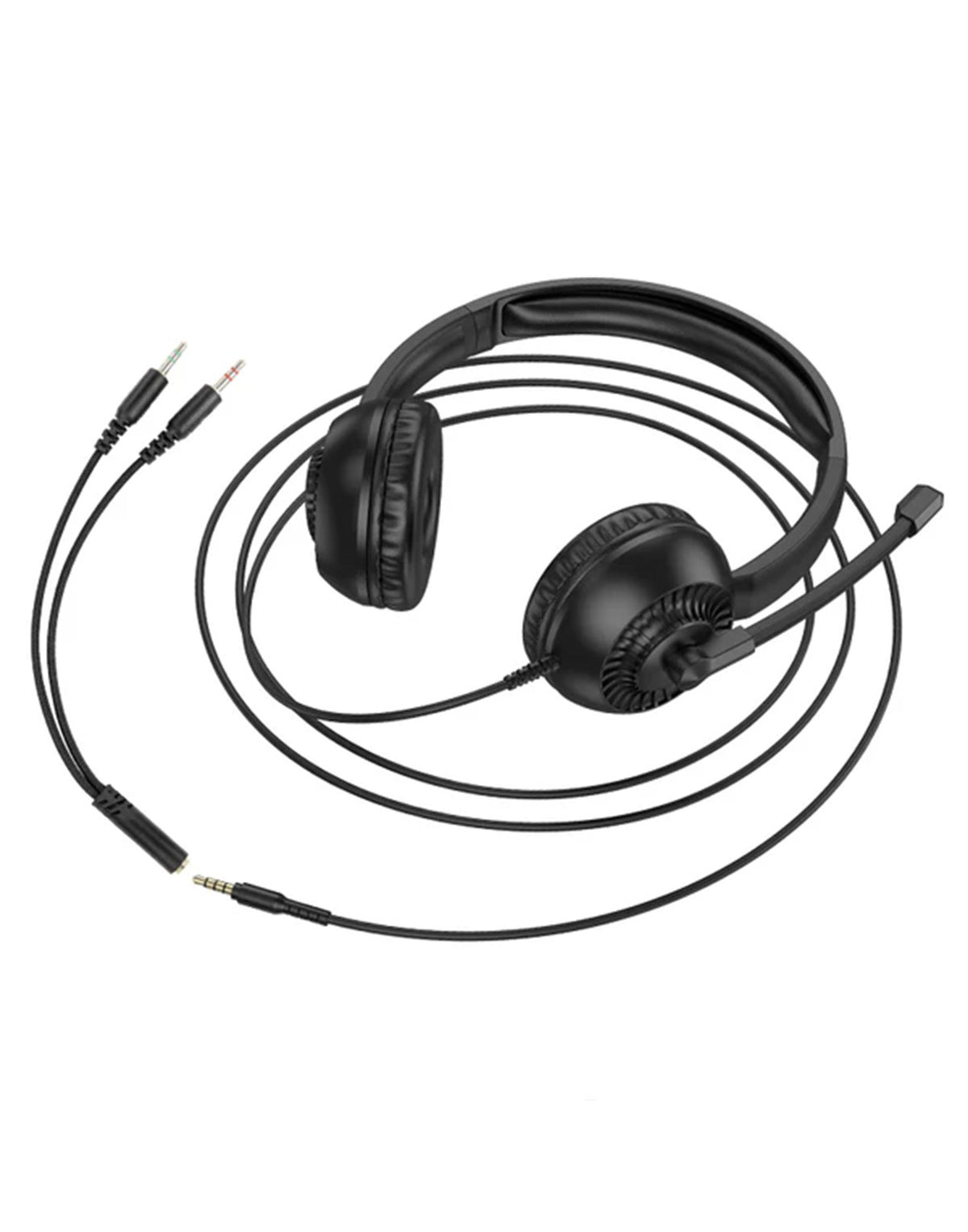 Hoco Wired Computer Headset With 270° Rotatable Microphone (W112) - Black
