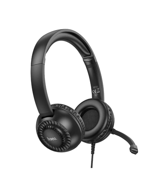 Hoco Wired Computer Headset With 270° Rotatable Microphone (W112) - Black
