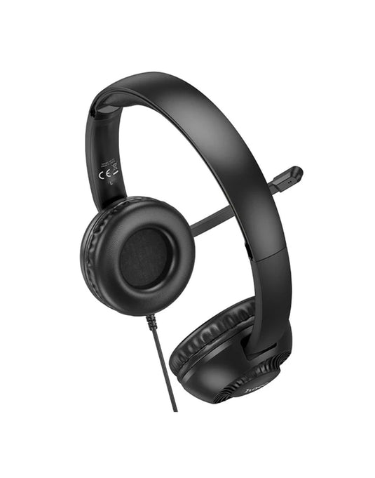 Hoco Wired Computer Headset With 270° Rotatable Microphone (W112) - Black