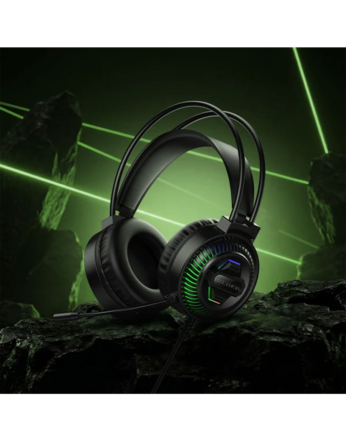 Hoco Wired Gaming Headset With LED Light & Microphone (W118) - Black