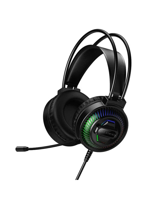 Hoco Wired Gaming Headset With LED Light & Microphone (W118) - Black