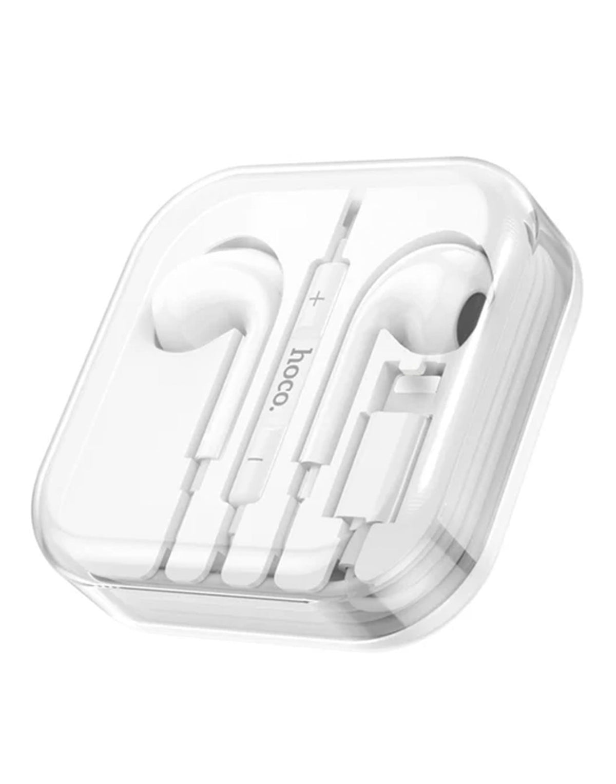 Hoco Wired Lightning Earphone w/ Plug-And-Play (No Need Bluetooth) (M111 MAX) - White