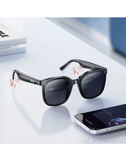 Hoco Wireless Air Conduction Audio Sunglasses with Music Playback, 6 Hours Playtime (DI87)
