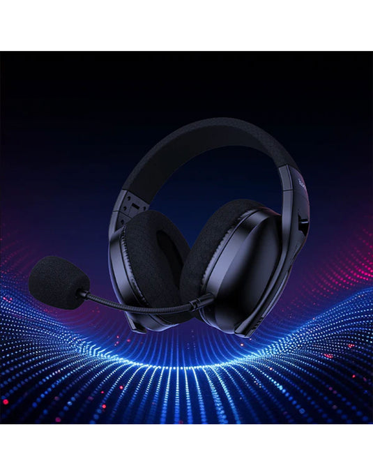 Hoco Wireless Gaming Headset with Detachable Microphone & Bluetooth Dual Wireless Mode (W114) - Black