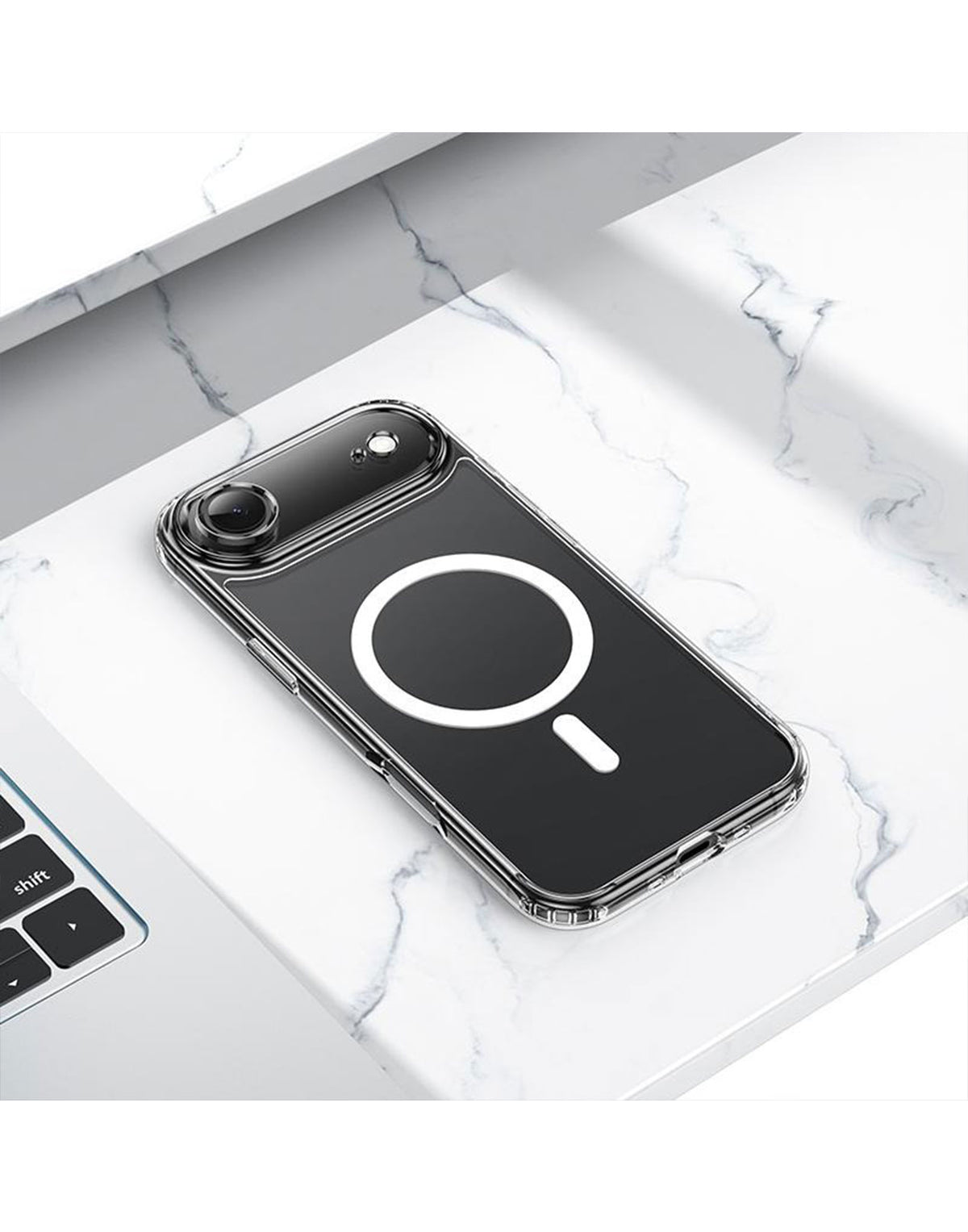 Hoco iPhone 17 Air Magnetic Clear Case w/ 4 Corner Air Cushion, Magsafe Compatible (MAG) - Clear