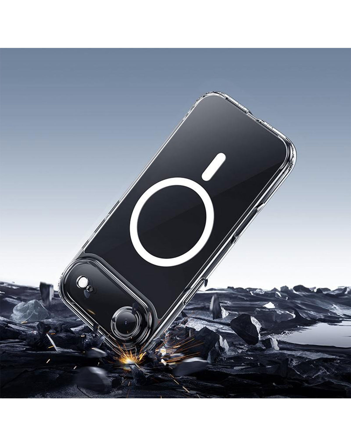 Hoco iPhone 17 Air Magnetic Clear Case w/ 4 Corner Air Cushion, Magsafe Compatible (MAG) - Clear