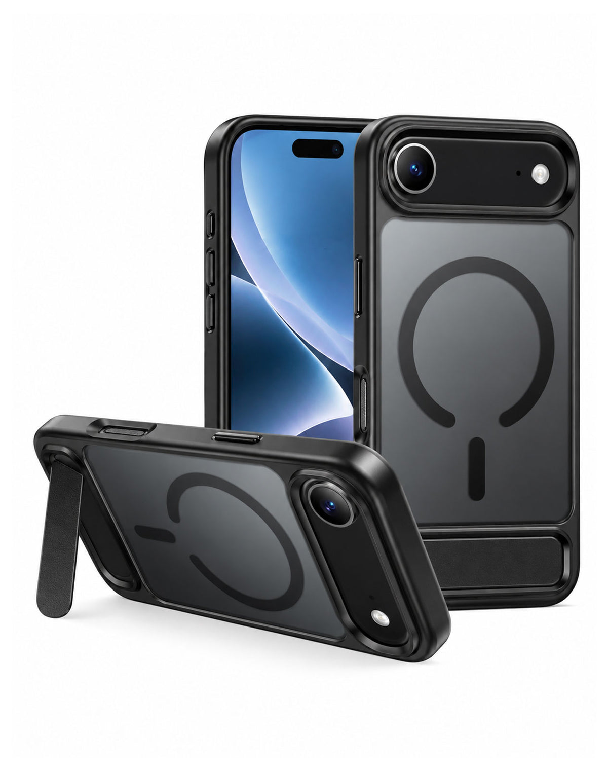 Hoco iPhone 17 Air Magnetic Semi Transparent Case w/ MagSafe Compatible with Hidden Kickstand (AS12)