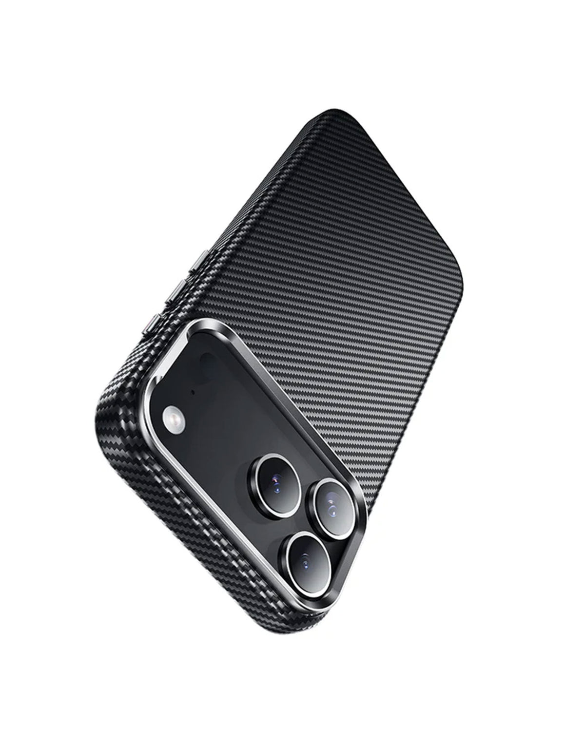 Hoco iPhone 17 Pro Magnetic Mag Safe Shock-Proof Case Premium T6000 Carbon Fibre Texture with Hidden Ring