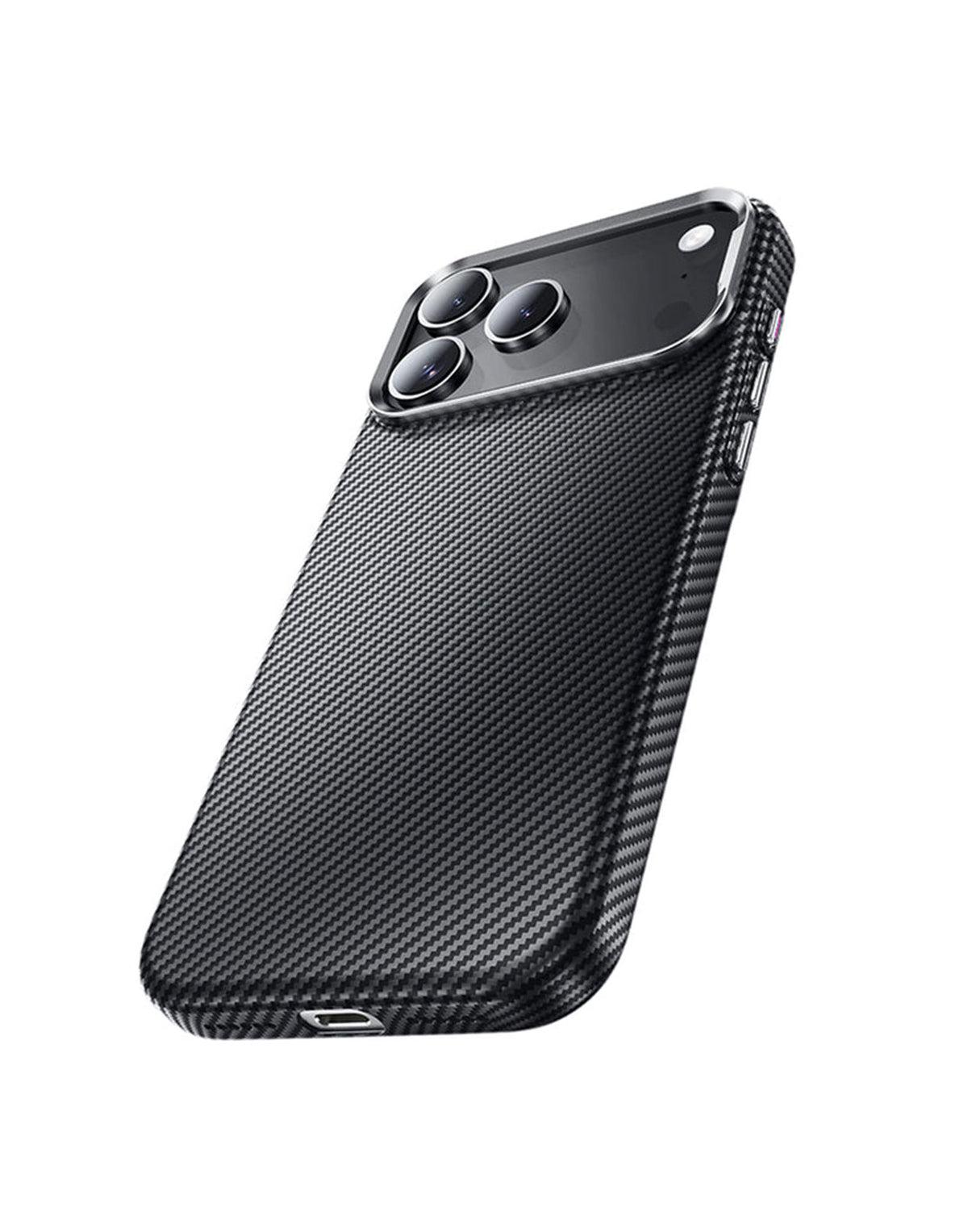 Hoco iPhone 17 Pro Max Magnetic MagSafe Shock-Proof Case Premium T6000 Carbon Fibre Texture with Hidden Ring