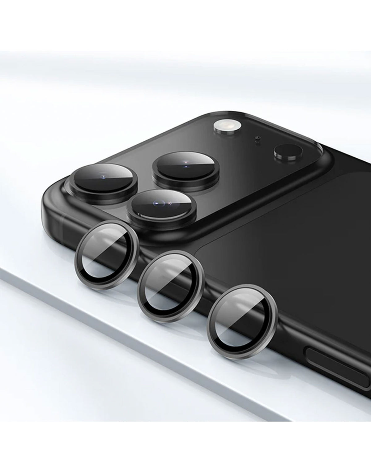 Hoco iPhone 17 Pro Max Ultra HD Camera CSG Anti Glare Lens Protector with Metallic Ring (V14)