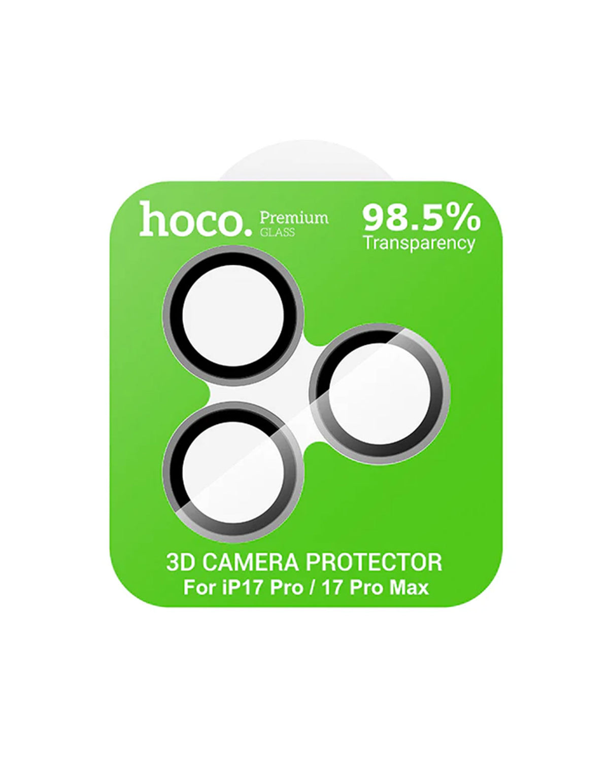 Hoco iPhone 17 Pro Max Ultra HD Camera CSG Anti Glare Lens Protector with Metallic Ring (V14)