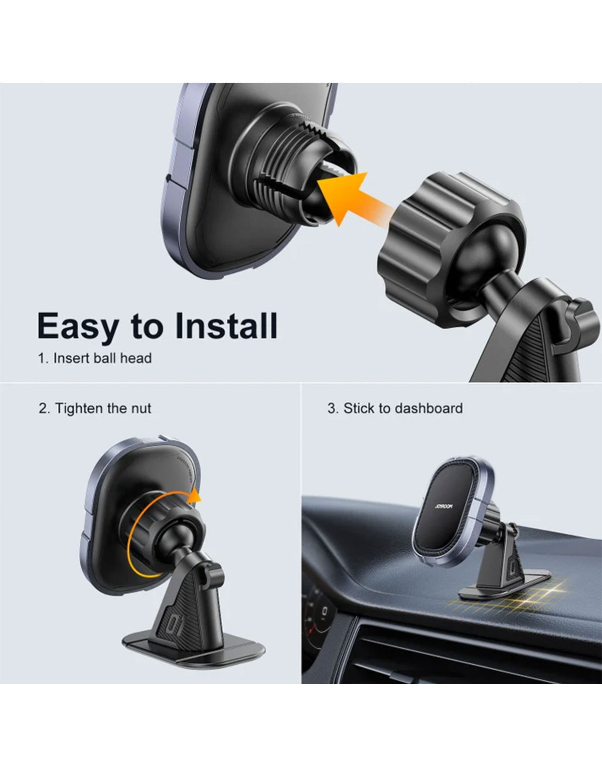 Joyroom Magnetic Car phone Mount - Black