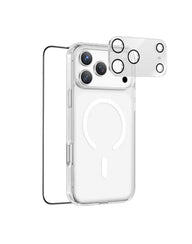 Keephone Combo 3-in-1 Ultimate Protection Kit | Anti-Yellowing MagSafe Clear Case, Screen Protector & Lens Guard For Apple iPhone 17 - Clear