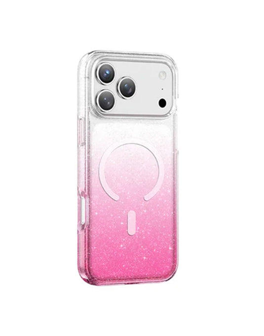 Keephone Lillian Premium Dazzling Glitter Clear Case For Apple iPhone 17 Pro MagSafe Compatible -Pink