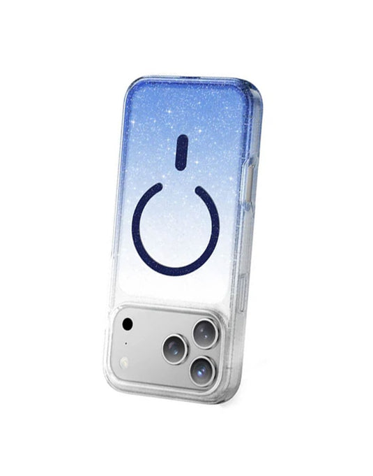 Keephone Lillian Premium Dazzling Glitter Clear Case For Apple iPhone 17 Pro MagSafe Compatible - Blue