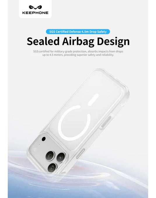 Keephone Monica Airbag Matte Case For Apple iPhone 17 Pro Max MagSafe Compatible - White